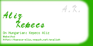 aliz kepecs business card